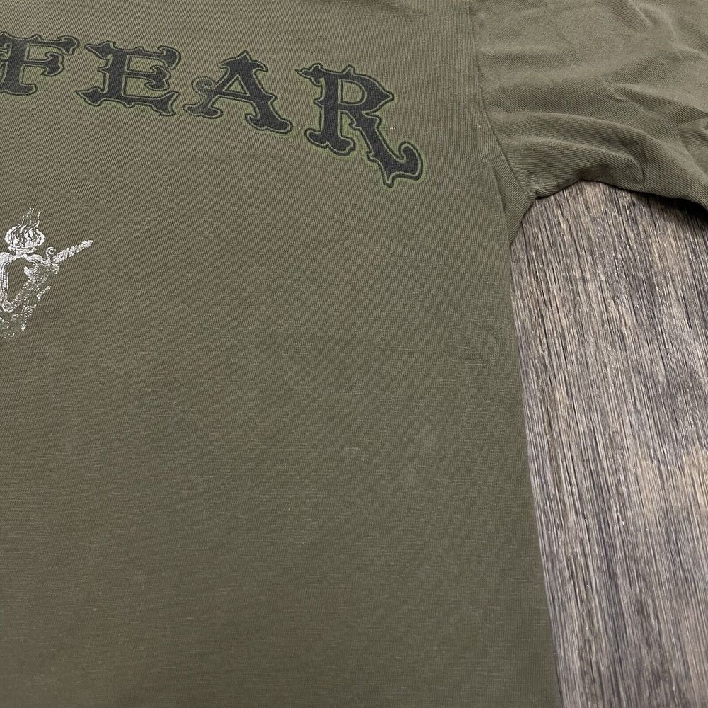 Vintage Y2K No Fear T-Shirt Men's Small Dark Green Graphic Tee Skate Streetwear - Picture 4 of 7
